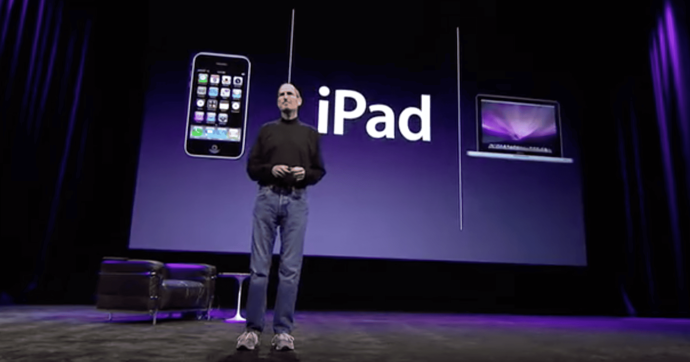 Steve Jobs launches first iPad