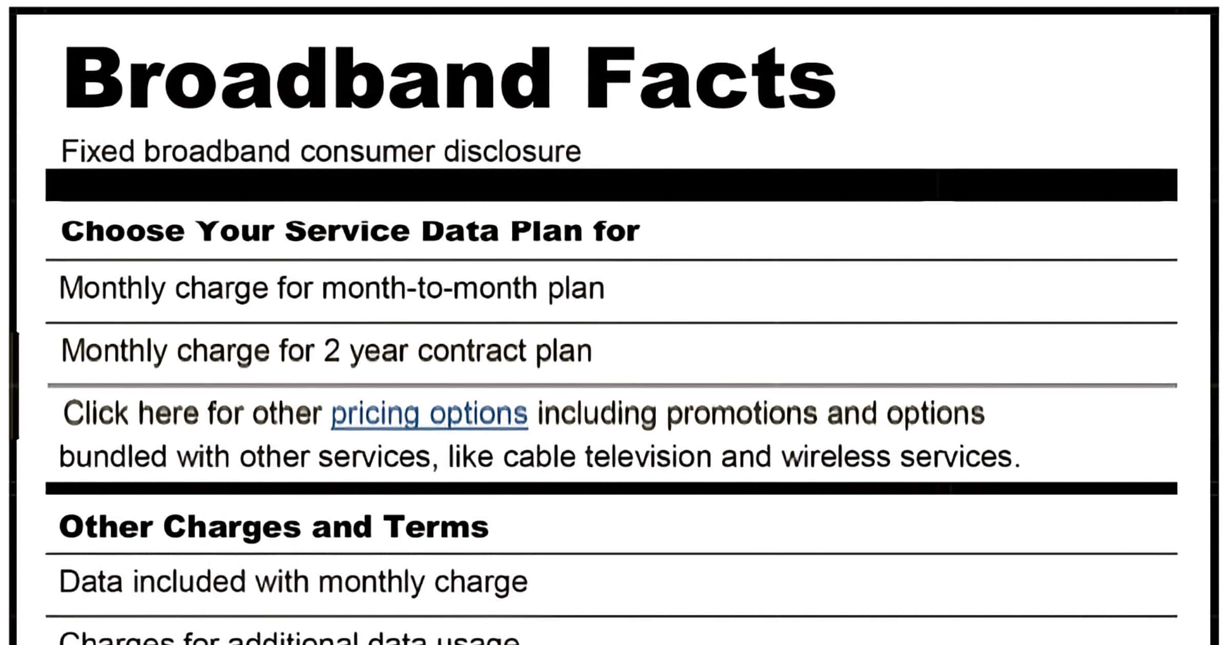 FCC Now Requires Broadband Nutrition Labels for Consumers