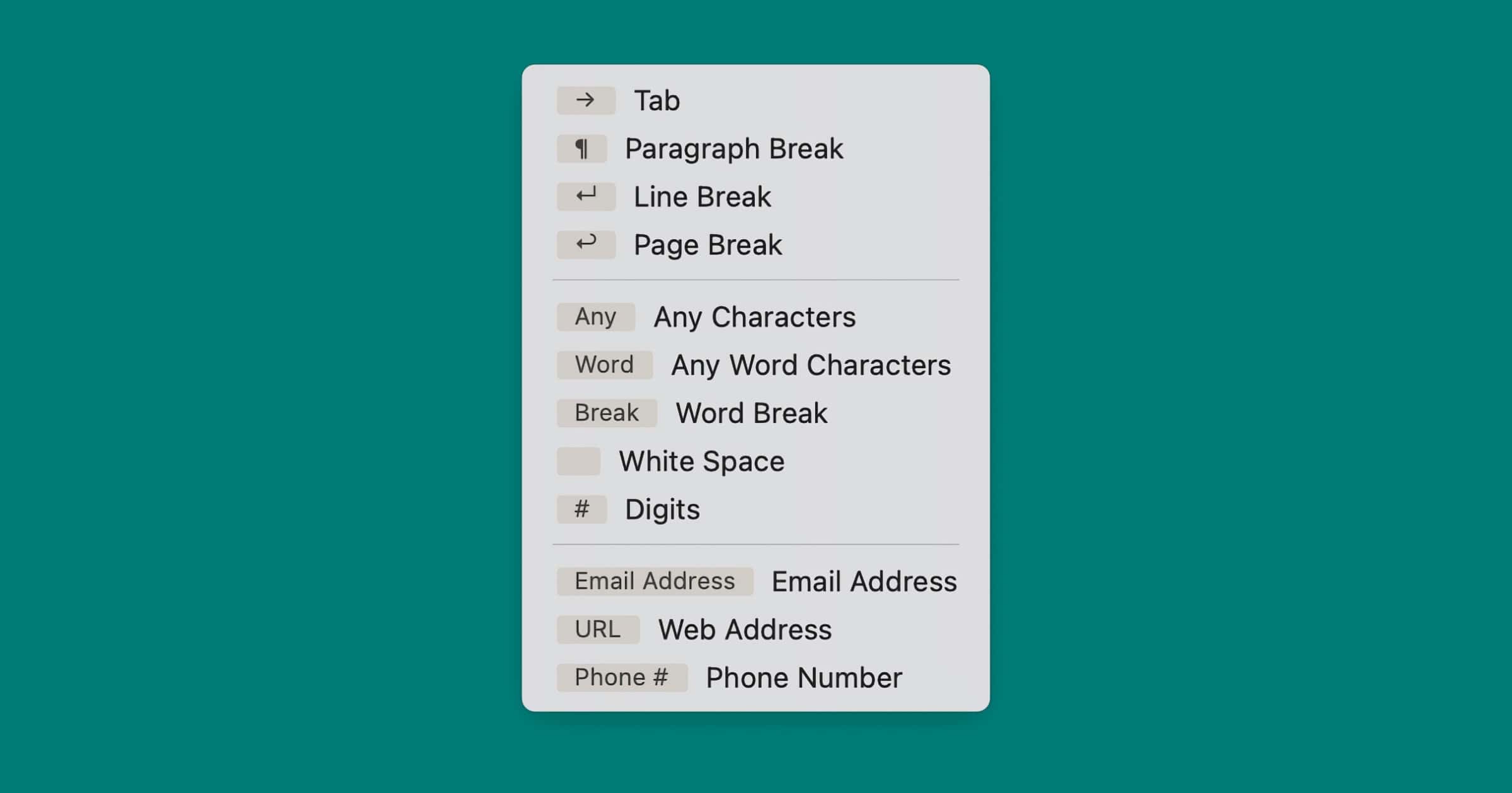 word count in text edit menu