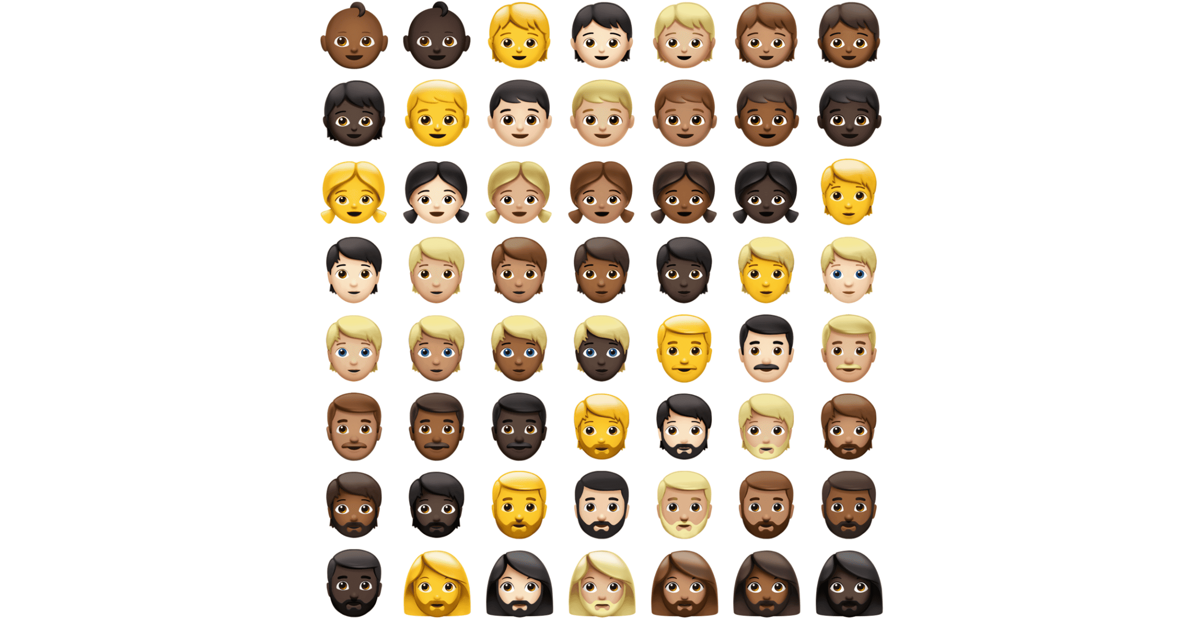 Apple multiracial emoji