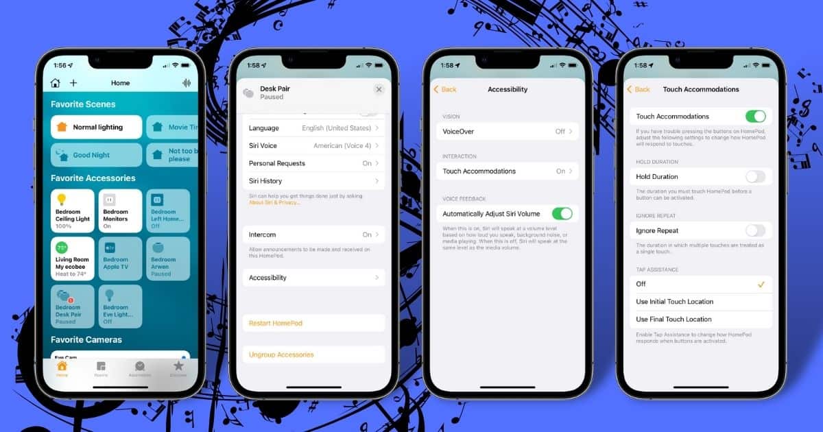 Enabling HomePod Touch Accommodations