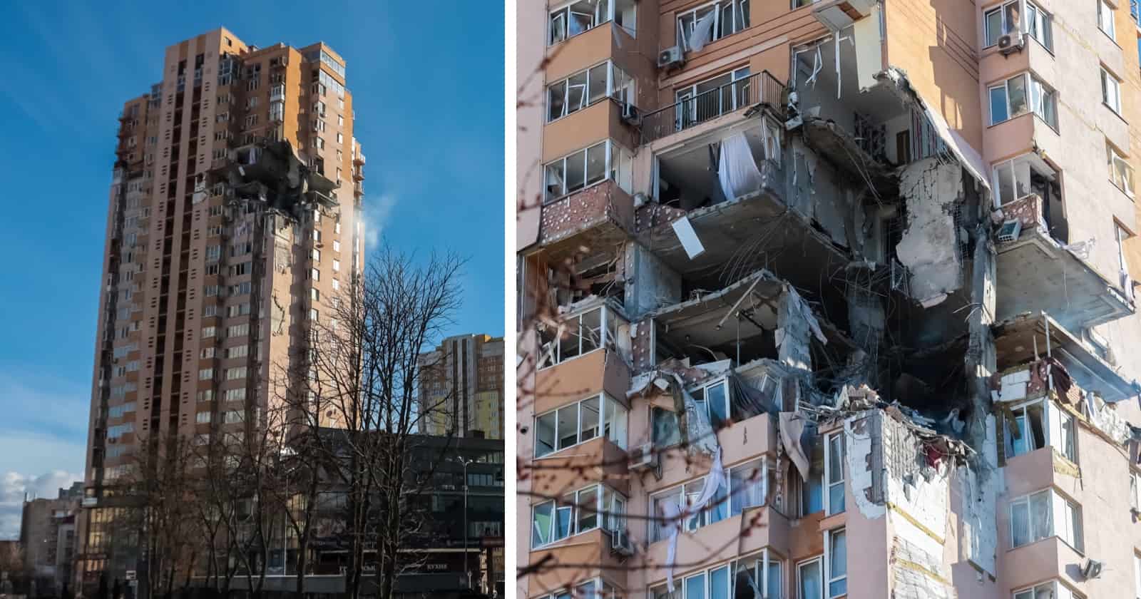 Kyiv building struck by missile
