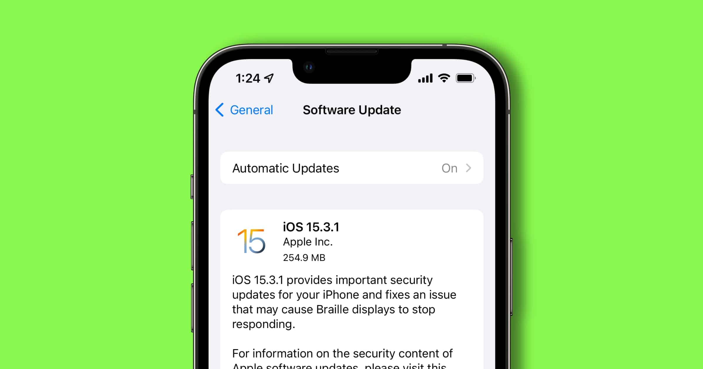 iOS 15.3.1 Fixes an Issue With Braille Displays Not Working