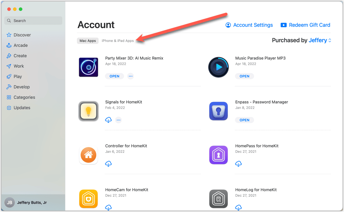 Choosing iPhone iPad Apps on Mac App Store