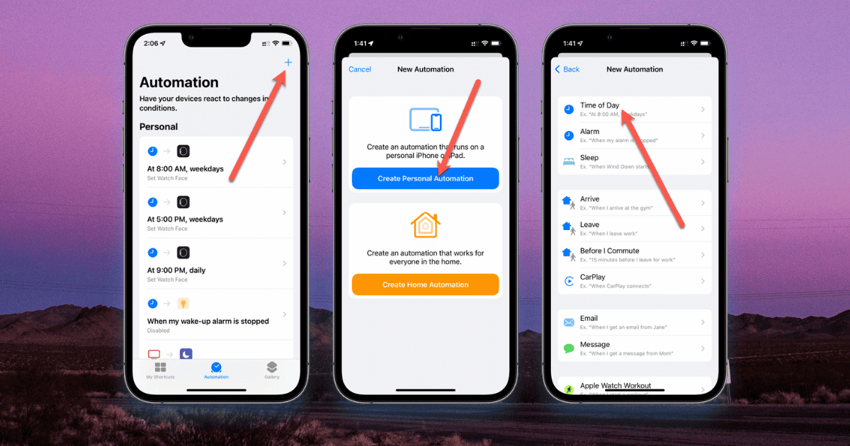 Use Shortcuts Automation to Switch Your Watch Face