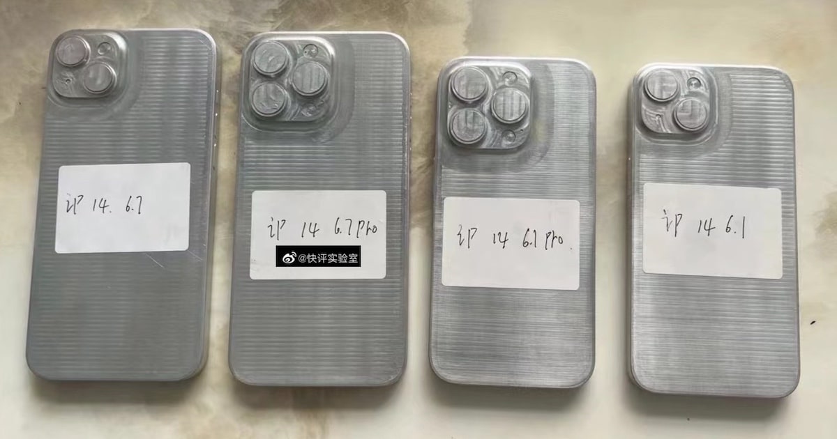 Leaked Photo of Aluminum Molds Used for iPhone 14 Shows Four New Models Possibly Coming Out