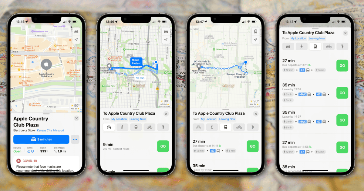 Get Transit Directions in Apple Maps