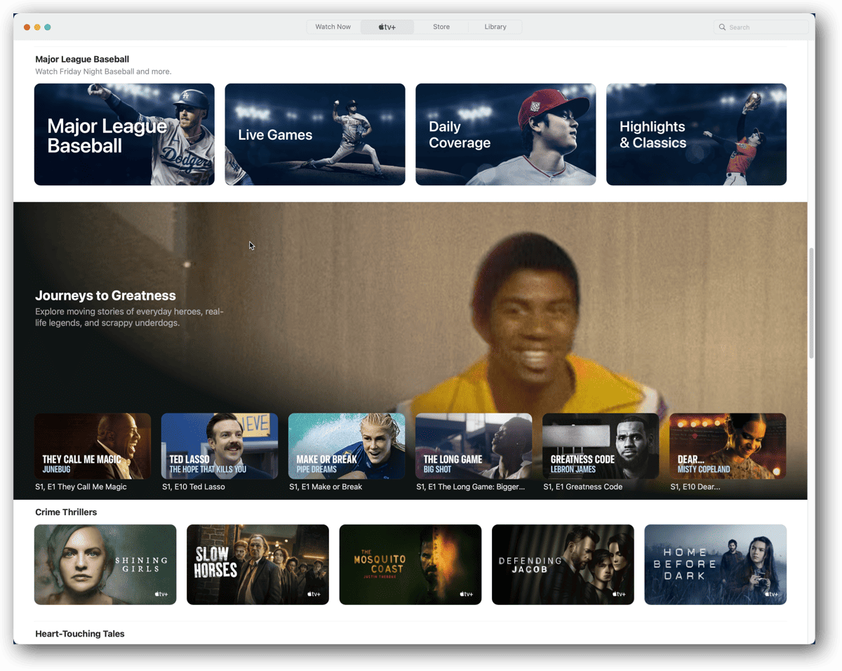 Find MLB content on Apple TV app