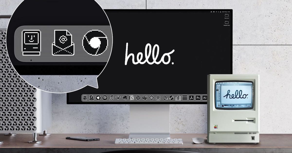 Retrofy Your Computer with This Old School Icon Set Inspired by the ’84 Macintosh