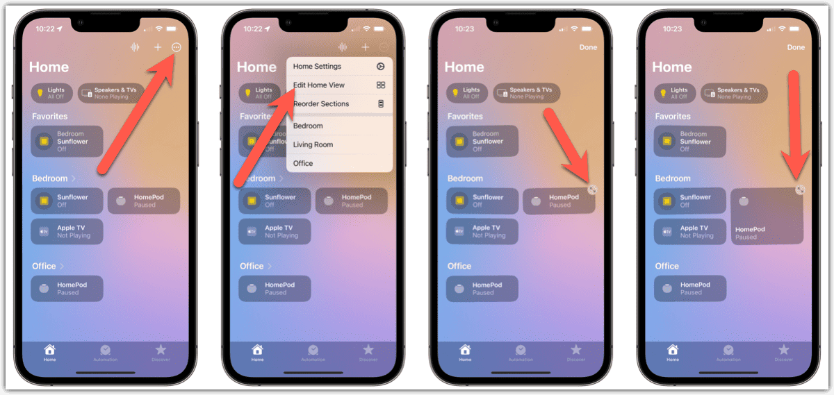 How to resize HomeKit tiles