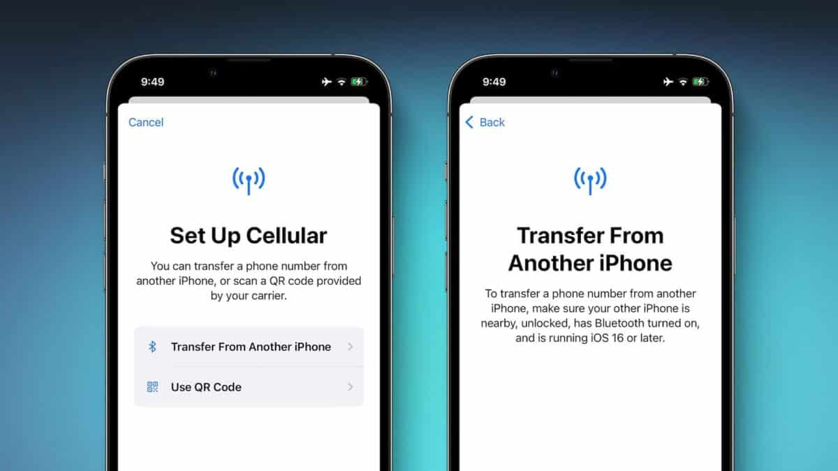 eSIM-Transfer-Bluetooth-iOS-16-Feature