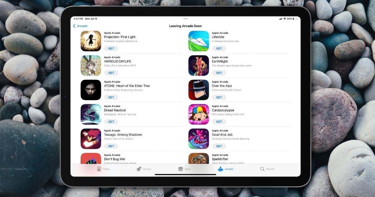 [U] Apple Arcade Losing Fifteen Titles According to New Section In the App Store