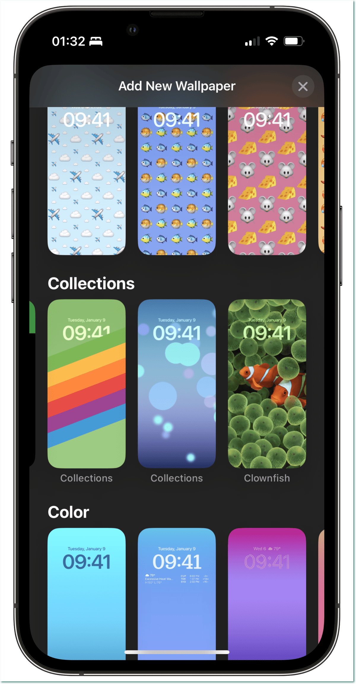 iOS 16 Clownfish Wallpaper