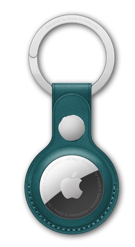 Leather Apple AirTag key ring