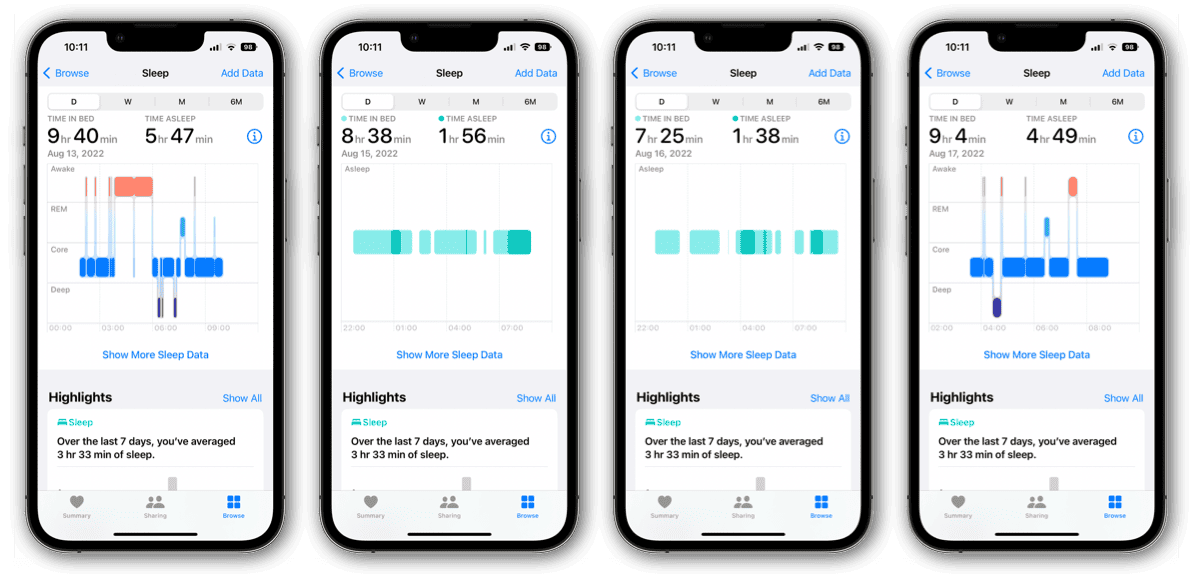 watchOS 9 Sleep Stages