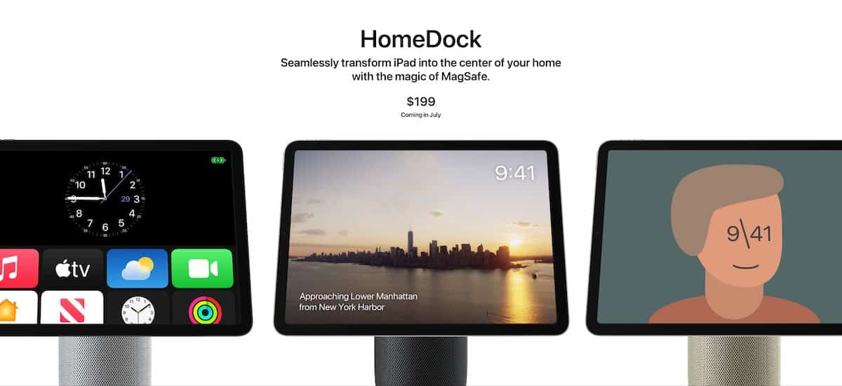Artist Drawing of HomeDock for iPad Ad Copy