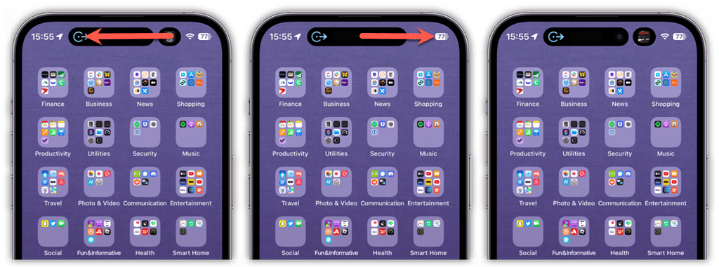 Dynamic Island Getting Swipe Gestures in iOS 16.1 Beta