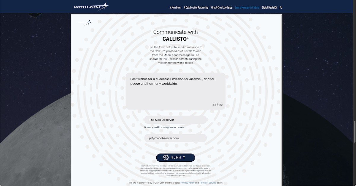Communicate with Callisto Webpage