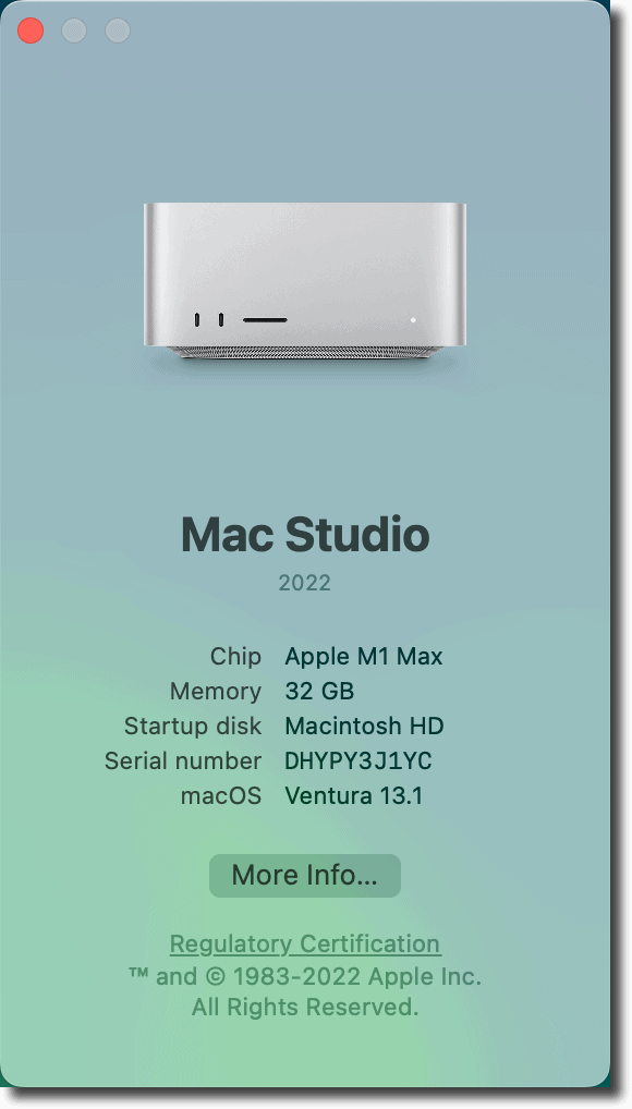 apple menu - about this mac