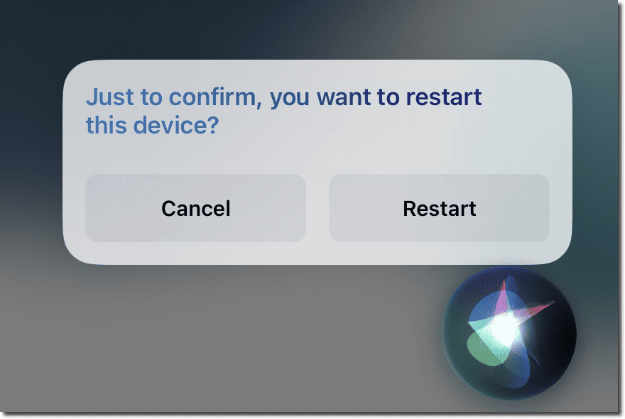 siri restart iphone ipad