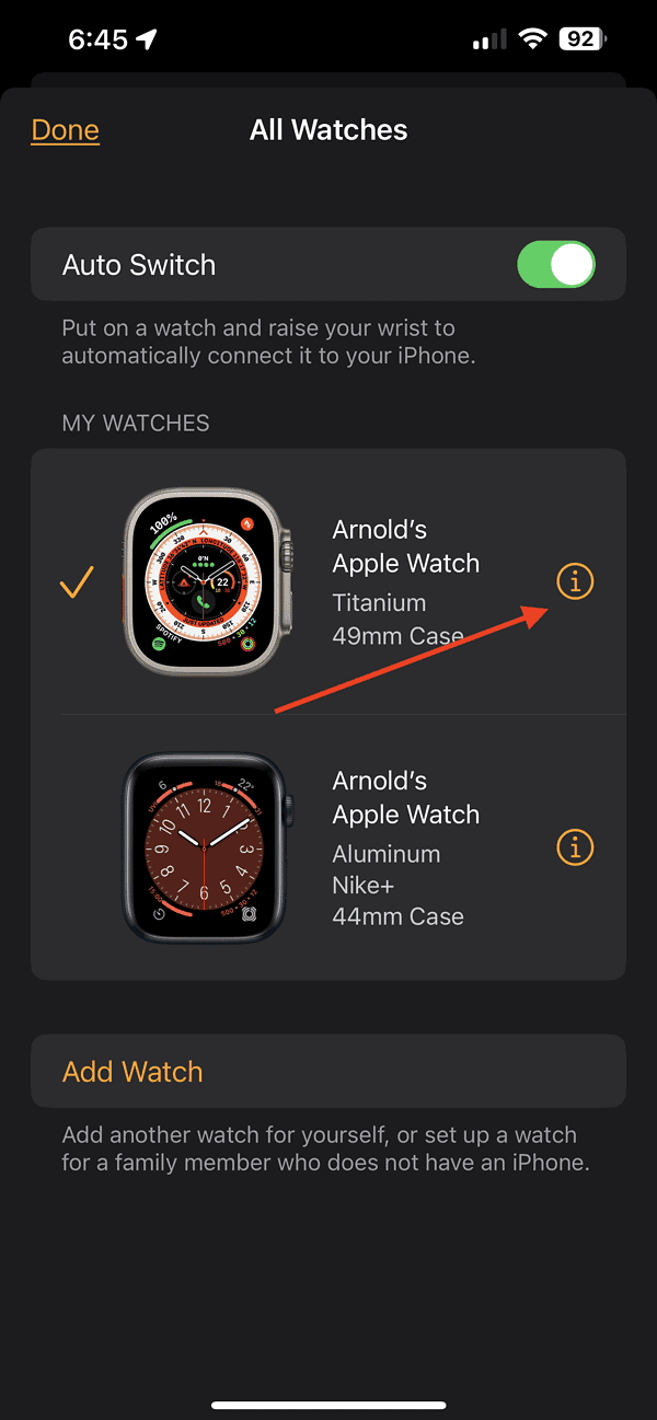 All Watches on iPhone