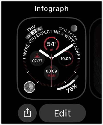 apple watch face selection