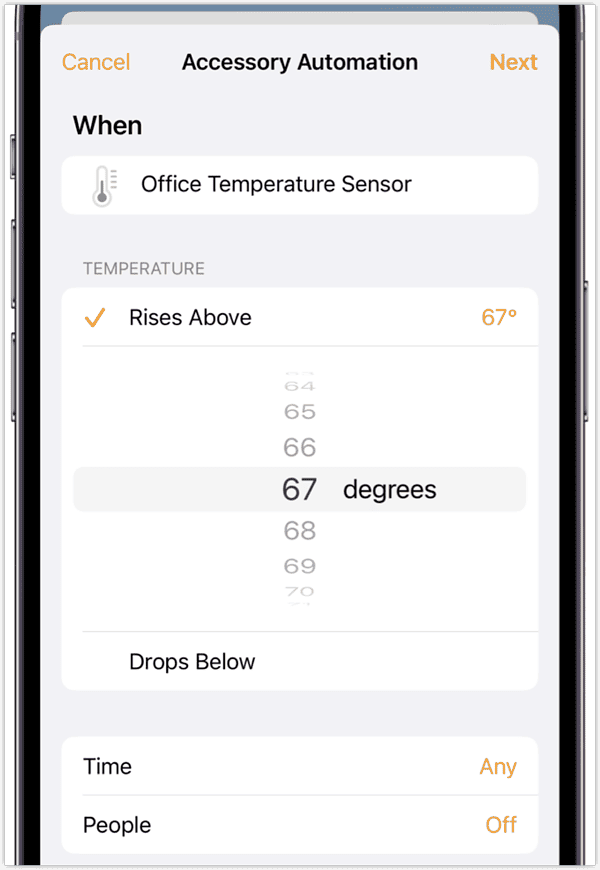 Home App Accessory Automation