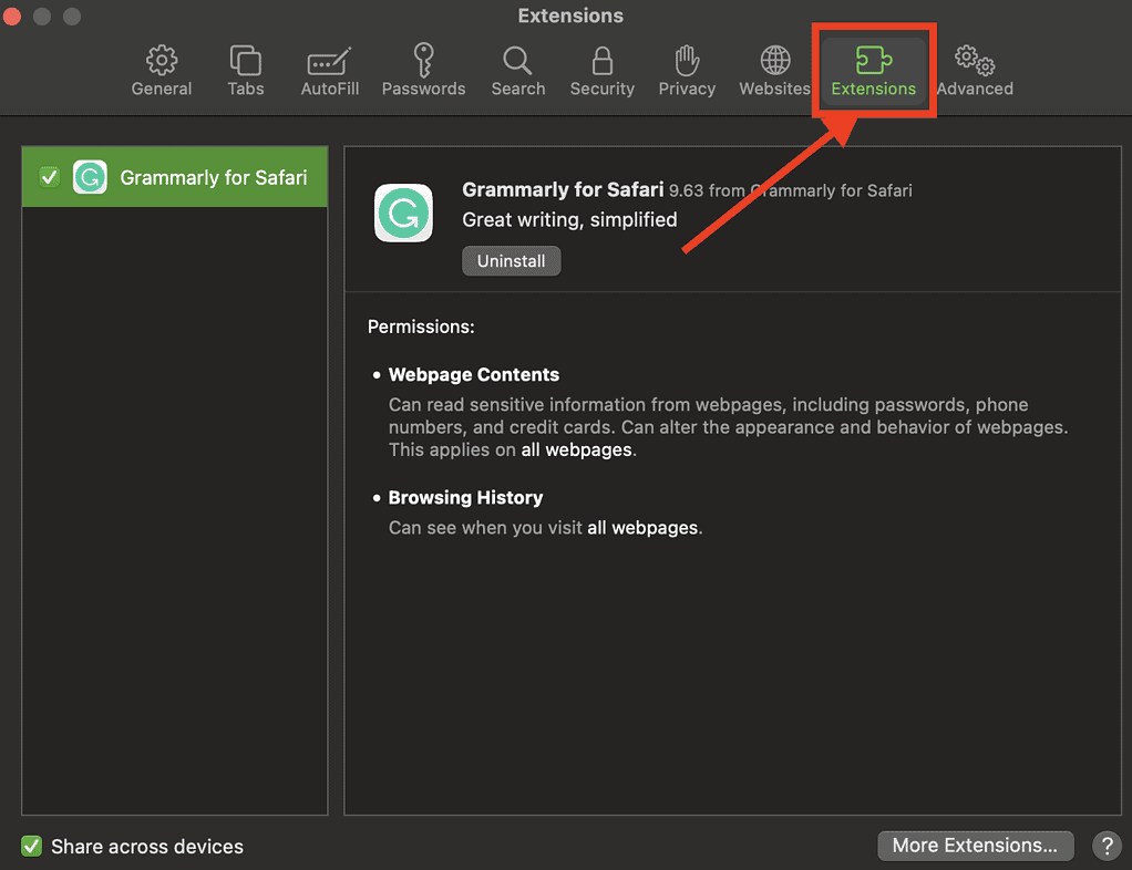The security of Safari extensions