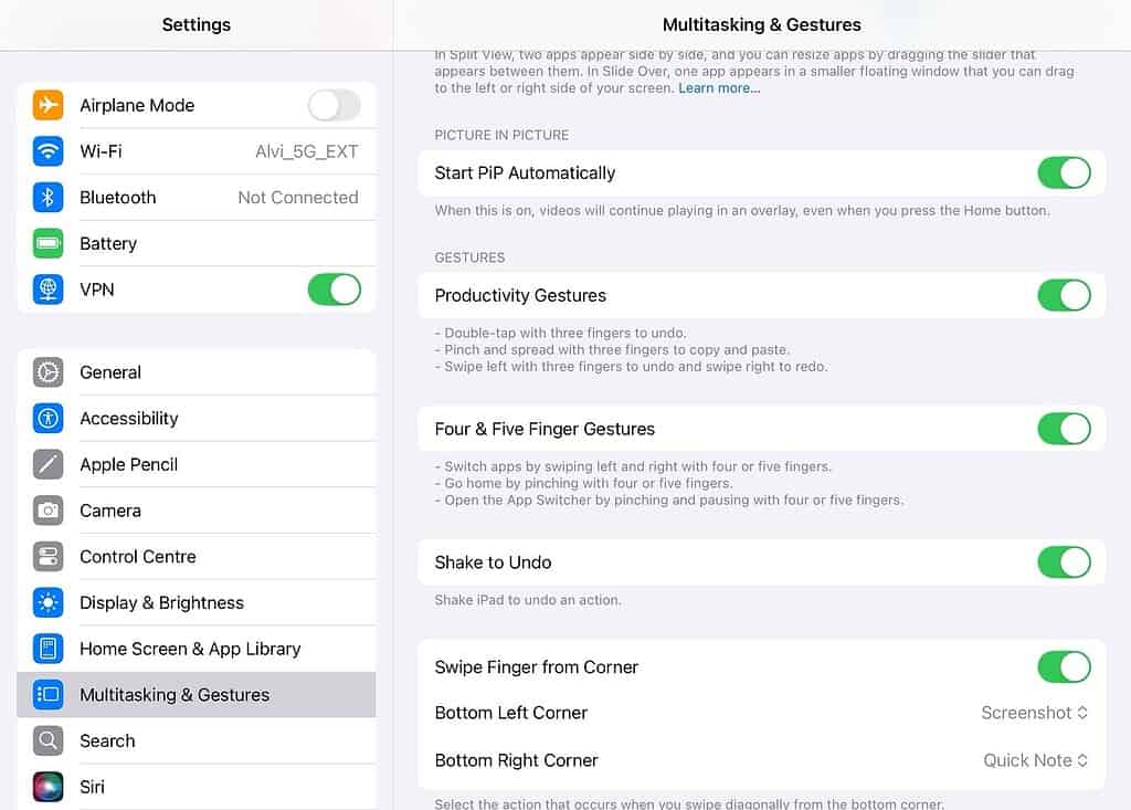 screenshot on ipad using gestures