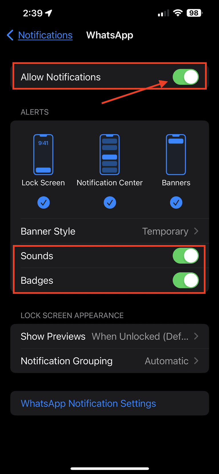 How to Fix WhatsApp Notifications Not Showing on iPhone