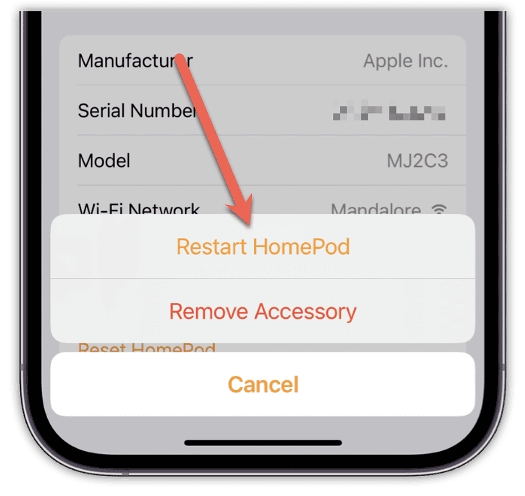 Restart HomePod - 3