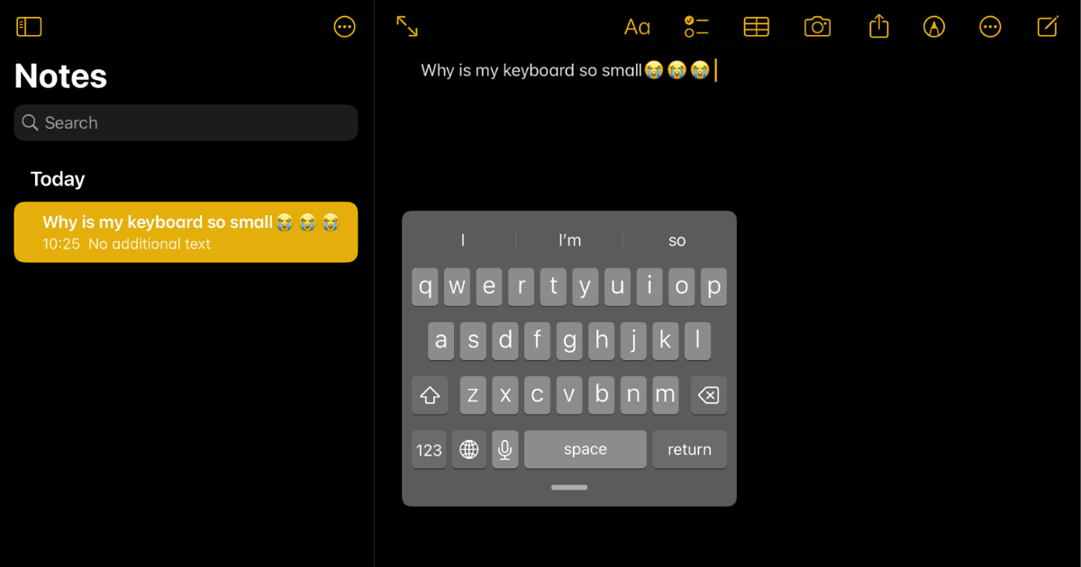 small keyboard ipad how to make keyboard bigger on ipad