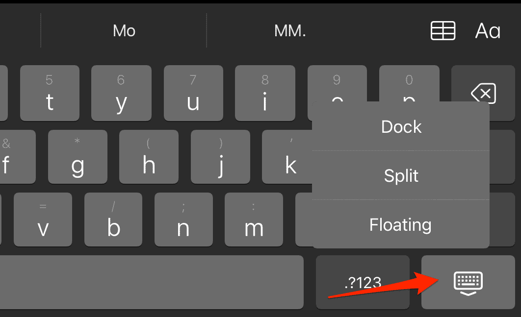make keyboard big ipad