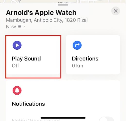 Apple Watch Play Sound