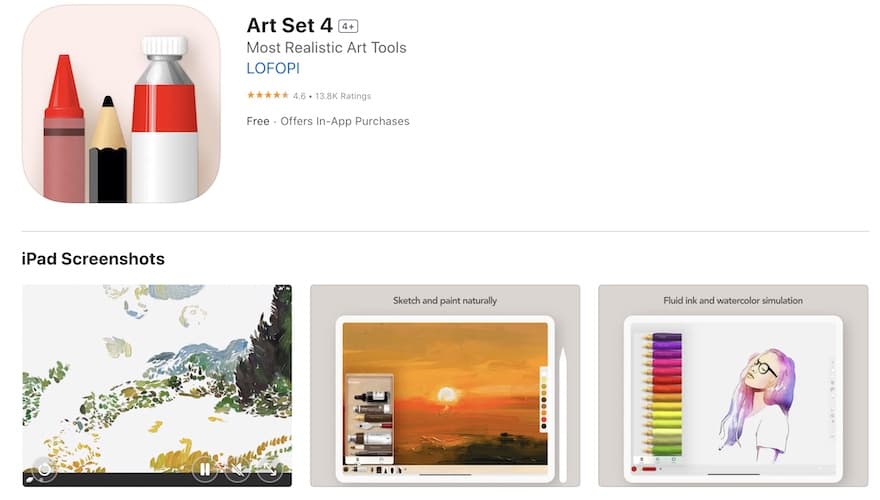 Art Set 4 iPad app screenshot