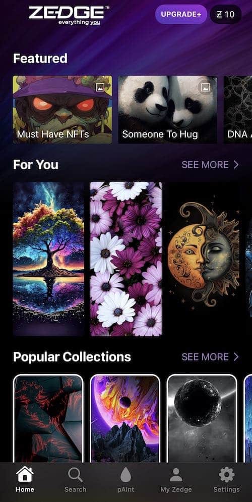 Zedge is a great wallpaper app for iPhone