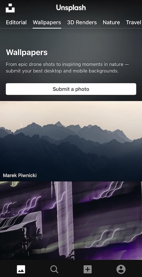 Those looking for a great wallpaper app for iPhone should check out Unsplash. 