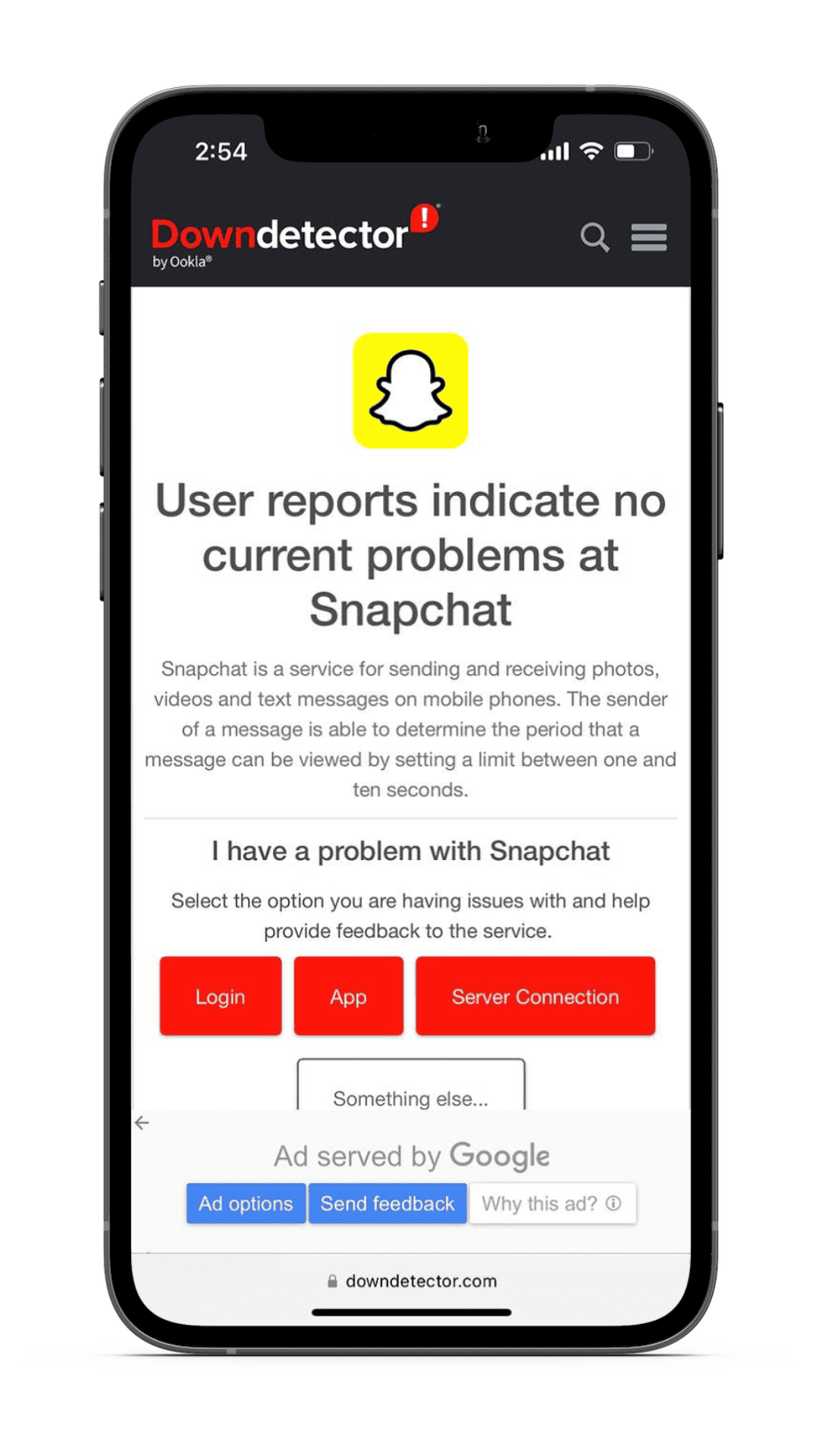 Check Snapchat Server Status