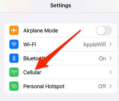 cellular settings what is reset statistics on iPhone