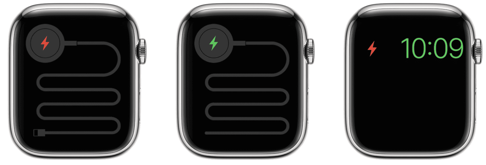 Сколько держит заряд apple watch. Индикатор зарядки Эппл вотч 3. Зарядка эпл вотч 8. Индикатор зарядки Эппл вотч 7. Зарядка для Эппл вотч 7.