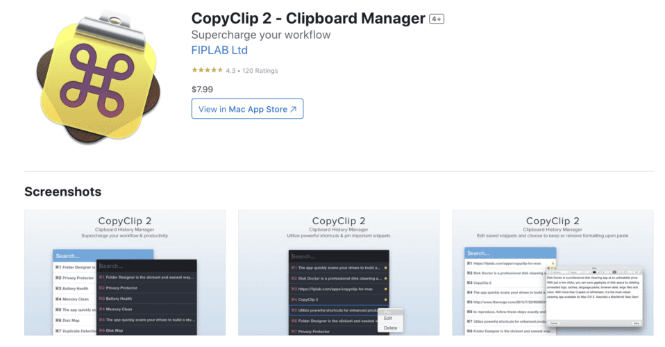 CopyClip 2 screenshot