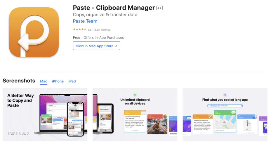 Paste Clipboard Manager screenshot