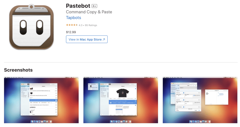 Pastebot screenshot