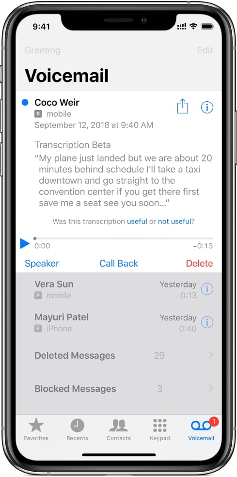 Record call on iPhone using Voicemail Inbox