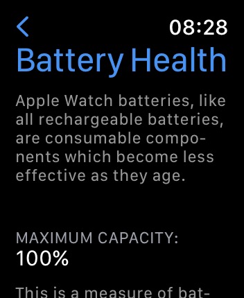 apple watch battery health display