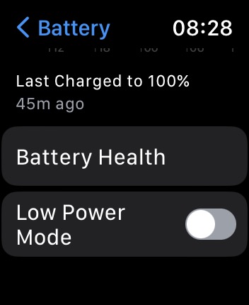 apple watch battery settings