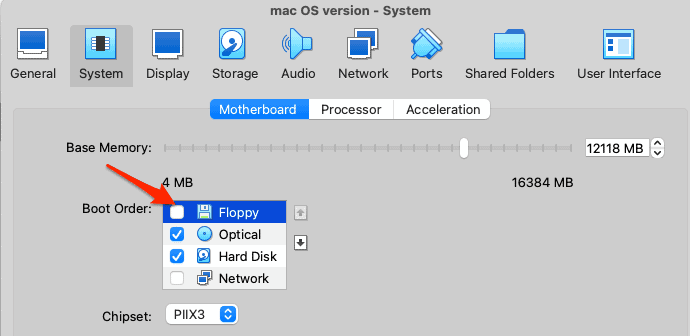 floppy_off Installing macOS on Virtual Machine
