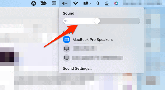 Sound Level on macOS menu bar