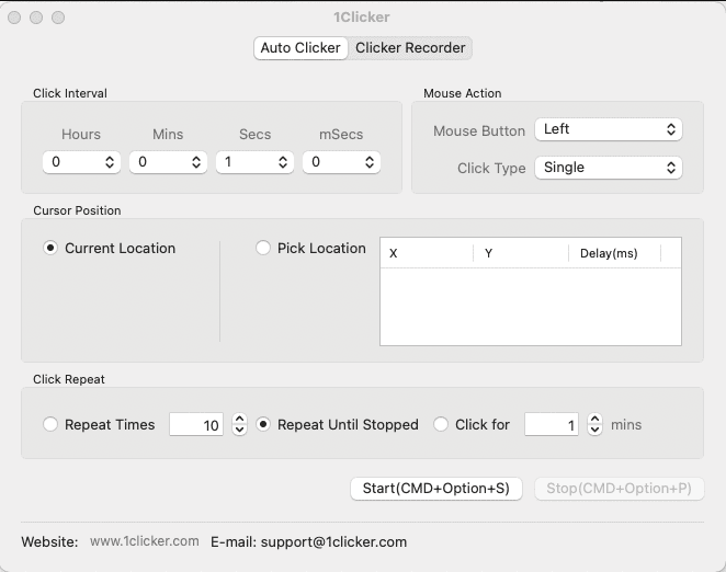 1 clicker mac auto clicker