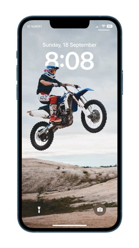 Dirt Bike depth effect wallpaper for iPhone
